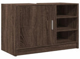 Sink Cabinet Brown Oak 63x29x55 cm Engineered Wood 848135