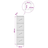 Gabion with 5 mm Wire and 10x10 cm Mesh 50x10x200 cm 3464971