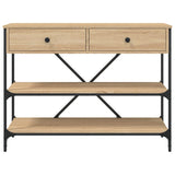 Console Table with Drawers and Shelves Sonoma Oak Engineered Wood 833404