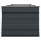 Planter Anthracite 385 x 100 x 75 cm Galvanised Steel 42018224