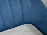 Armless Velvet-Feel Office Chair - Dark Blue T3398P329953