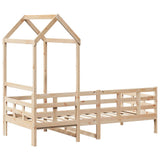 Day Bed with Roof without Mattress 90x200 cm Solid Wood 3282324