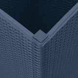 Garden Planters 4 pcs Blue Grey 32.5x32.5x57 cm PP 367851