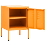 Nightstand Mustard Yellow 35x35x51 cm Steel 336209