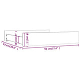 Bed Drawers 2 pcs White Solid Wood Pine 814985