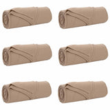 Throw Blankets 6 pcs Camel 210 x 140 cm Fleece 42017140