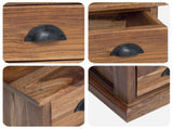 TV Stand with Drawer Natural 110 x 30 x 40 cm Solid Teak Wood 42017955