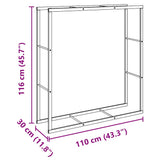 Firewood Rack Black 110x30x116 cm Steel 4018467