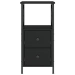 ZNTS Bedside Cabinets 2 pcs Black 34x35.5x70 cm Engineered Wood 825944