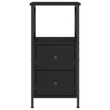 ZNTS Bedside Cabinets 2 pcs Black 34x35.5x70 cm Engineered Wood 825944