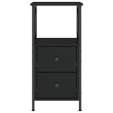 Bedside Cabinet Black 34x35,5x70 cm Engineered Wood 825943