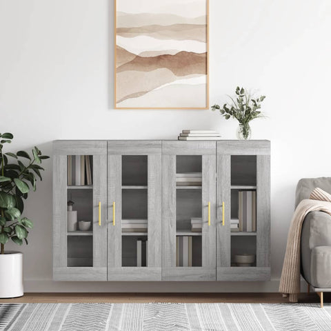 Wall Mounted Cabinets 2 pcs Grey Sonoma Engineered Wood 3197935