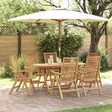 Chair Folding 6 pcs Brown 64.5 x 52 x 108 cm Solid Teak Wood 3376032