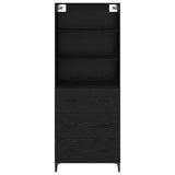 Highboard Black Oak 69.5 x 34 x 180 cm Engineered Wood 3416191