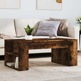 Coffee Table Smoked Oak 102x55x42 cm Engineered Wood 831858