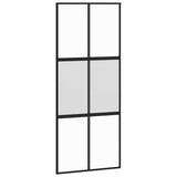 Sliding Door with Hardware Set 90x205 cm Tempered Glass&Aluminium 3332975