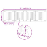 Dog Gate with Stands 4 pcs Artisan Oak 80 x 80 cm 892084