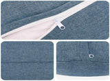 Cushion with Pillow HEERLEN 6 pcs Jeans Blue Fabric 929334