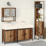Bathroom Furniture Set with Door 4 pcs Brown 33 x 33 x 185.5 cm 3334415