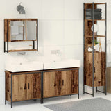 Bathroom Furniture Set with Shelf 4 pcs Brown Engineered wood 3334415