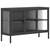 Sideboard Black 105x35x70 cm Glass and Steel 353002