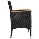 Garden Dining Set Black Solid acacia wood Large Durable 3095869
