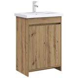 Bathroom Under Sink Cabinet Artisan Oak 56 x 37.5 x 81 cm 890783