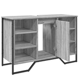 Bathroom Sink Cabinet Grey Sonoma 91x35x60 cm Engineered Wood 848667
