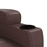 Recliner Chair Brown Faux Leather 340961