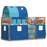 Bunk Bed without Mattress Blue 80x200 cm Solid Wood Pine 3284013