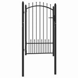 Fence Gate with Spikes EMMEN 100 x 150 cm Powder-coated steel 146400