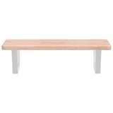 Basin Shelf Wall Mounted Steel and Solid Wood Oak 3302334
