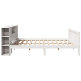 Bookcase Bed without Mattress White 180x200 cm Super King Solid Wood Pine 3321664