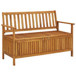 ZNTS Garden Storage Bench 120 cm Solid Acacia Wood 310279