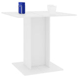 800252 Dining Table White 80x80x75 cm Engineered Wood