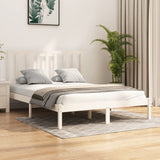 Bed Frame without Mattress White Solid Wood Pine 140x190 cm 3105141