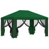 Garden Gazebo with Sidewalls 4 x 3 m Green Polyester and Steel 900389