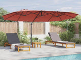 Umbrella Terracotta 372 x 198 x 243 cm Polyester and Aluminium 42003382