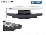 360&deg rotating coffee table, fully functional living room table, high-gloss tabletop with N605P257602B