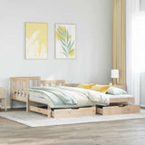 Daybed with Trundle and Drawers without Mattress 90x190 cm Single 3302223