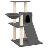Cat Tree with Sisal Scratching Posts Dark Grey 82 cm 171668