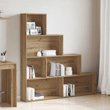 Book Cabinet Artisan Oak 157x24x160 cm Engineered Wood 855889