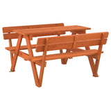 Picnic Table for 4 Kids with Umbrella Hole Solid Wood Fir 4008986