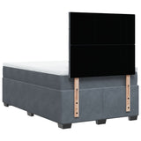 Box Spring Bed with Mattress Dark Grey 120x200 cm Velvet 3290889
