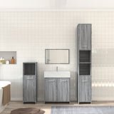 ZNTS 4 Piece Bathroom Furniture Set Grey Sonoma Engineered Wood 3154404