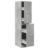 Apothecary Cabinet Concrete Grey 30x41x144.5 cm Engineered Wood 855172