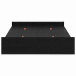 Storage Bed Frame Black oak 120 x 200 cm Engineered wood 3335302