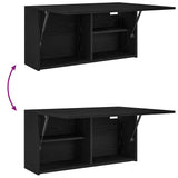 Bathroom Wall Cabinet Black 80x25x40 cm Engineered Wood 860086