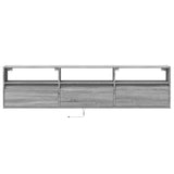 TV Wall Cabinet with LED Grey Sonoma 180x31x45 cm 3307945