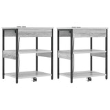 Bedside Cabinet 2 pcs Grey Sonoma 41 x 31 x 51 cm 859542